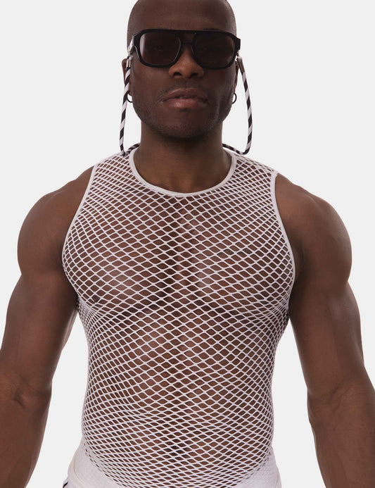 Barcode Berlin: Fishnet Tank Stefano White