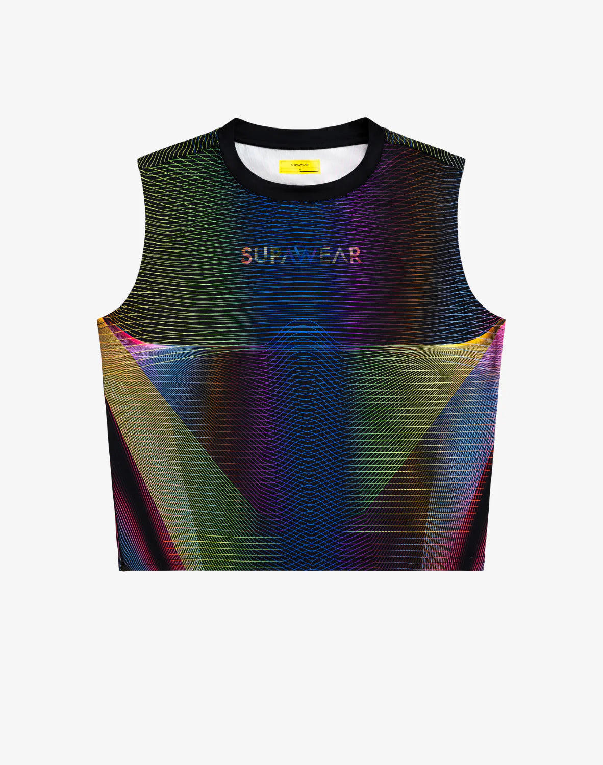 SUPAWEAR: Printed Pride Crop Tank - Rainbow
