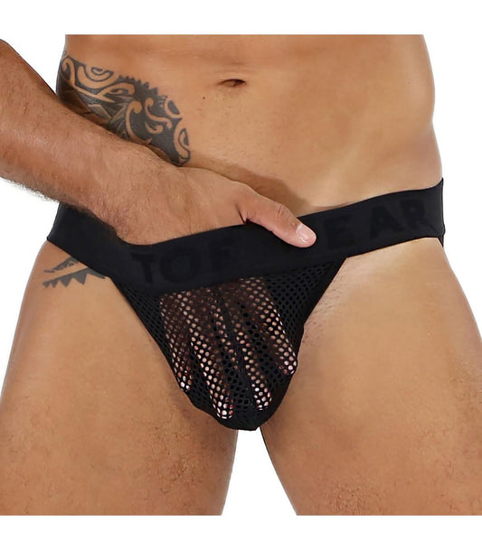 TOF - Paris: Bulge Mesh Jockstrap Black