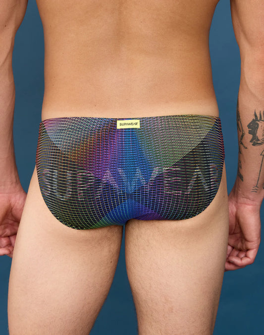SUPAWEAR: Printed Pride Brief Underwear - Rainbow