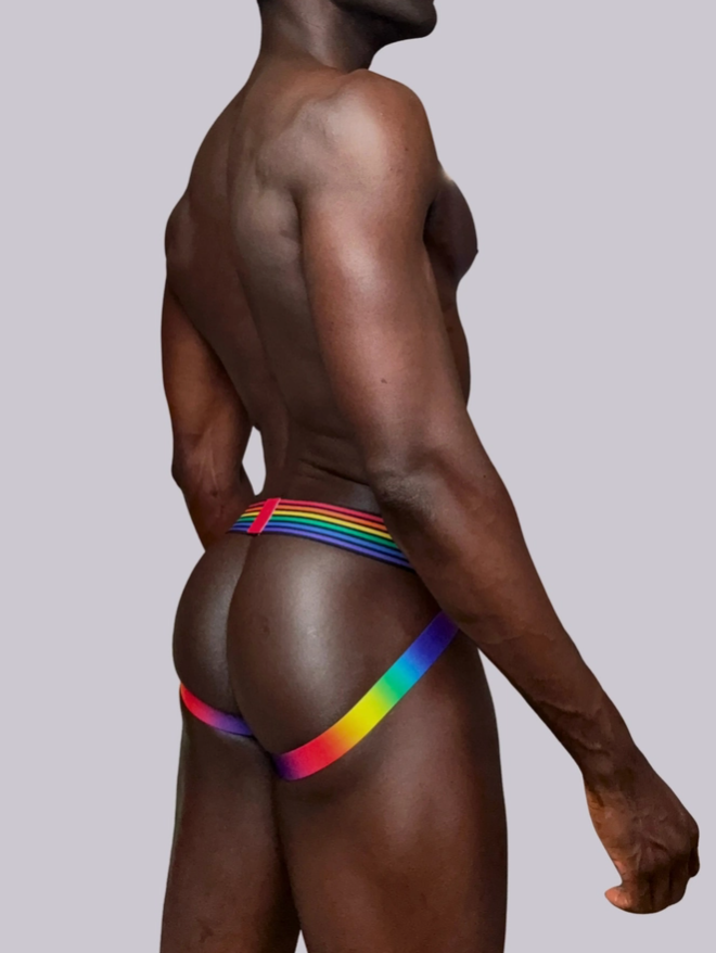 Club Seven: Rainbow Pride Navy Jockstrap
