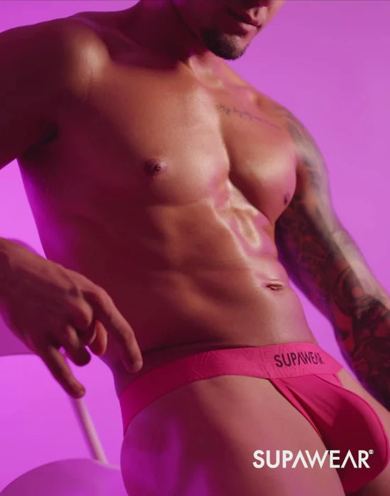 SUPAWEAR: Neon Thong Underwear - Neon Pink