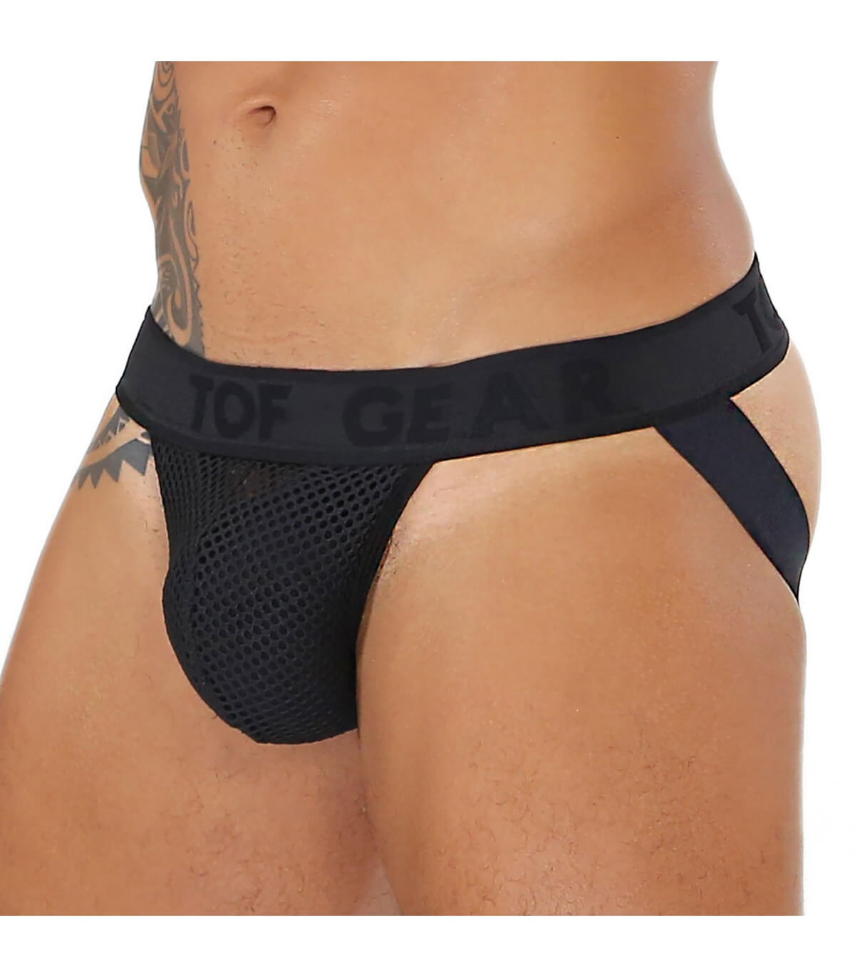 TOF - Paris: Bulge Mesh Jockstrap Black