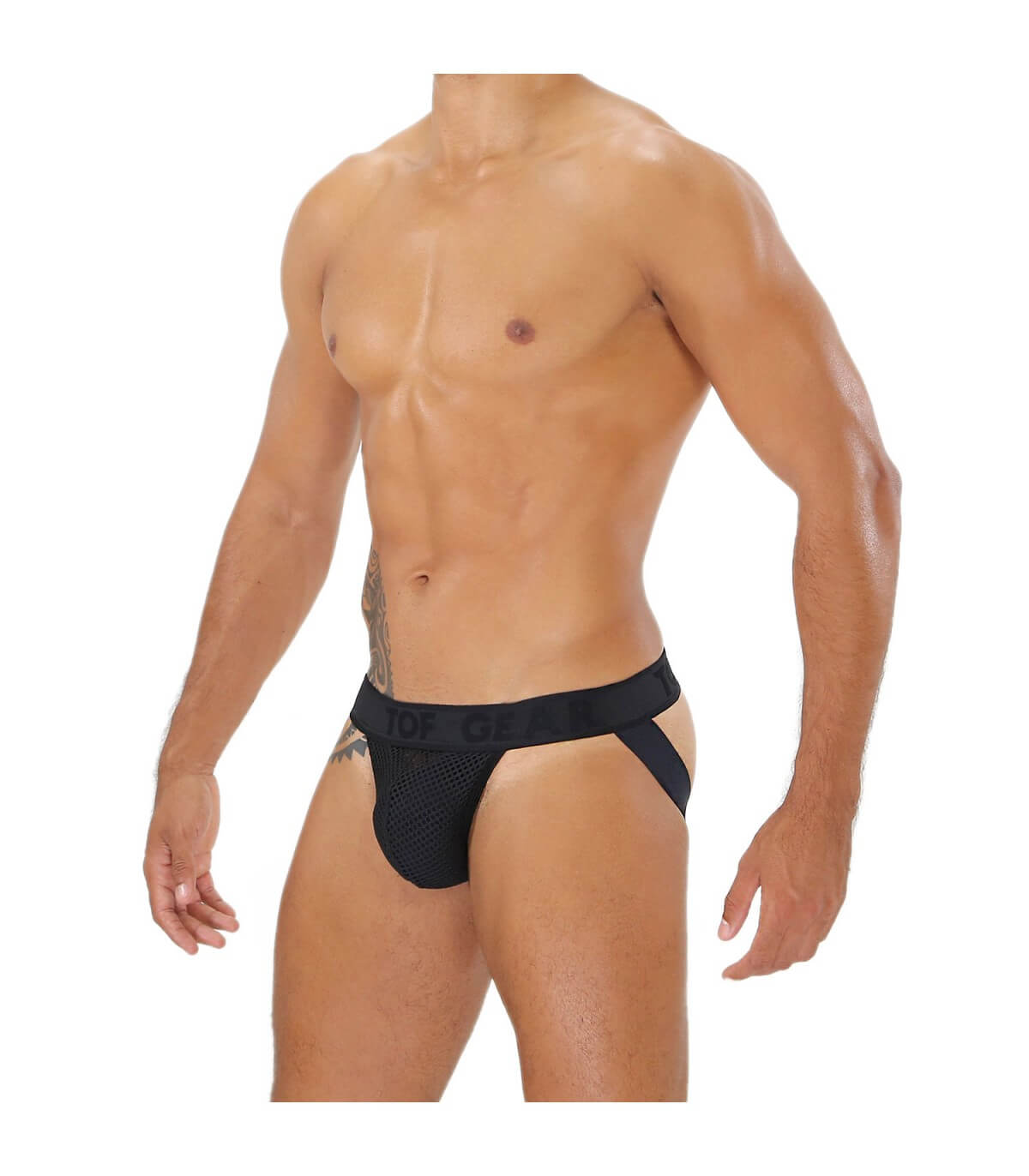 TOF - Paris: Bulge Mesh Jockstrap Black